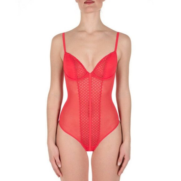 La perla Bodysuit Color: Red Size: 36B 906406B - Picture 1 of 1